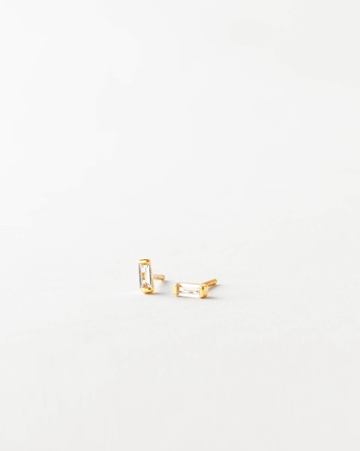 Deco White Sapphire Studs