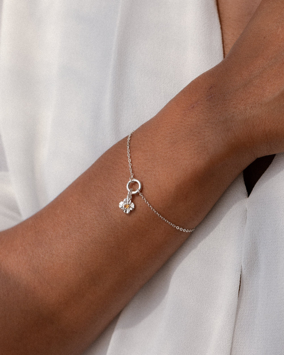 California Poppy Charm Bracelet