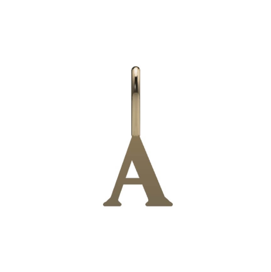 14k Serif Initial Pendant