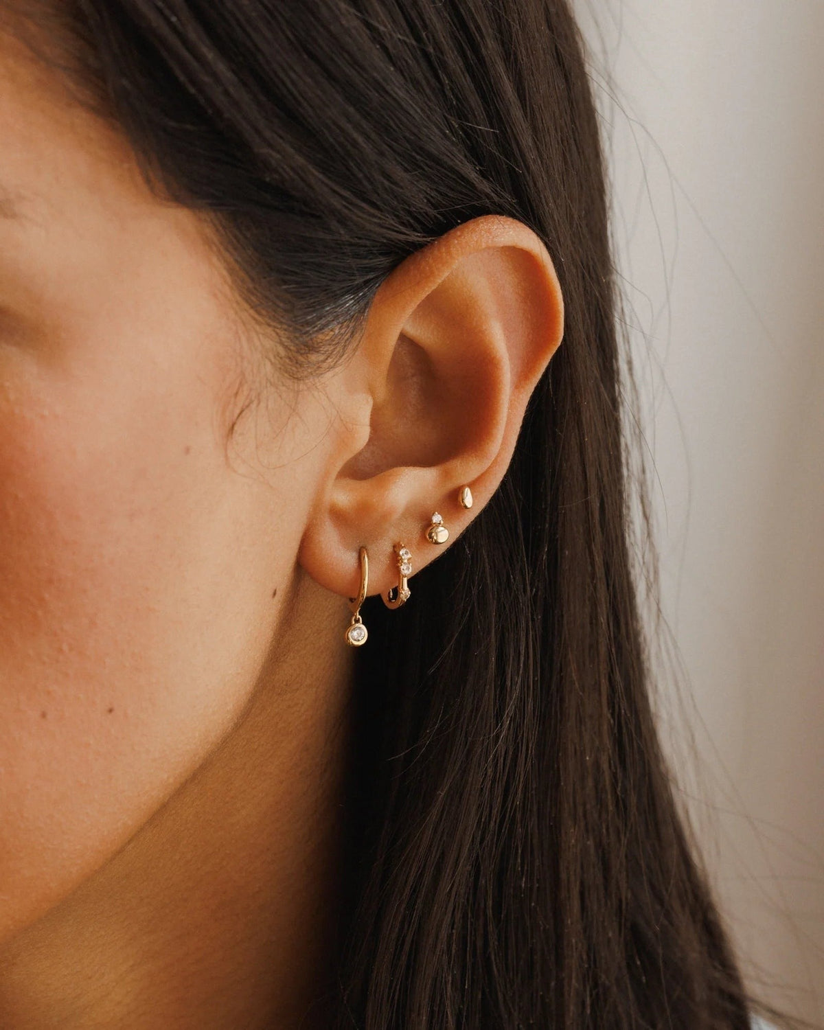 Orion White Sapphire Hoops