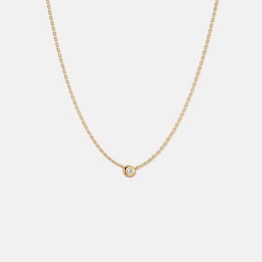 Gaia White Sapphire Solitaire Necklace