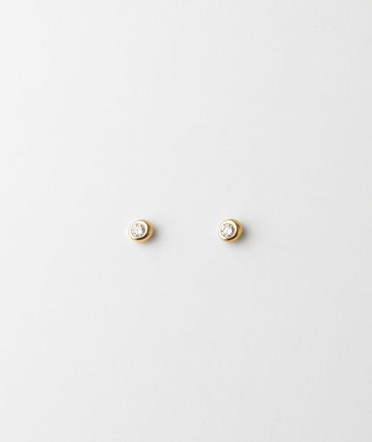 Gaia White Sapphire Solitaire Studs
