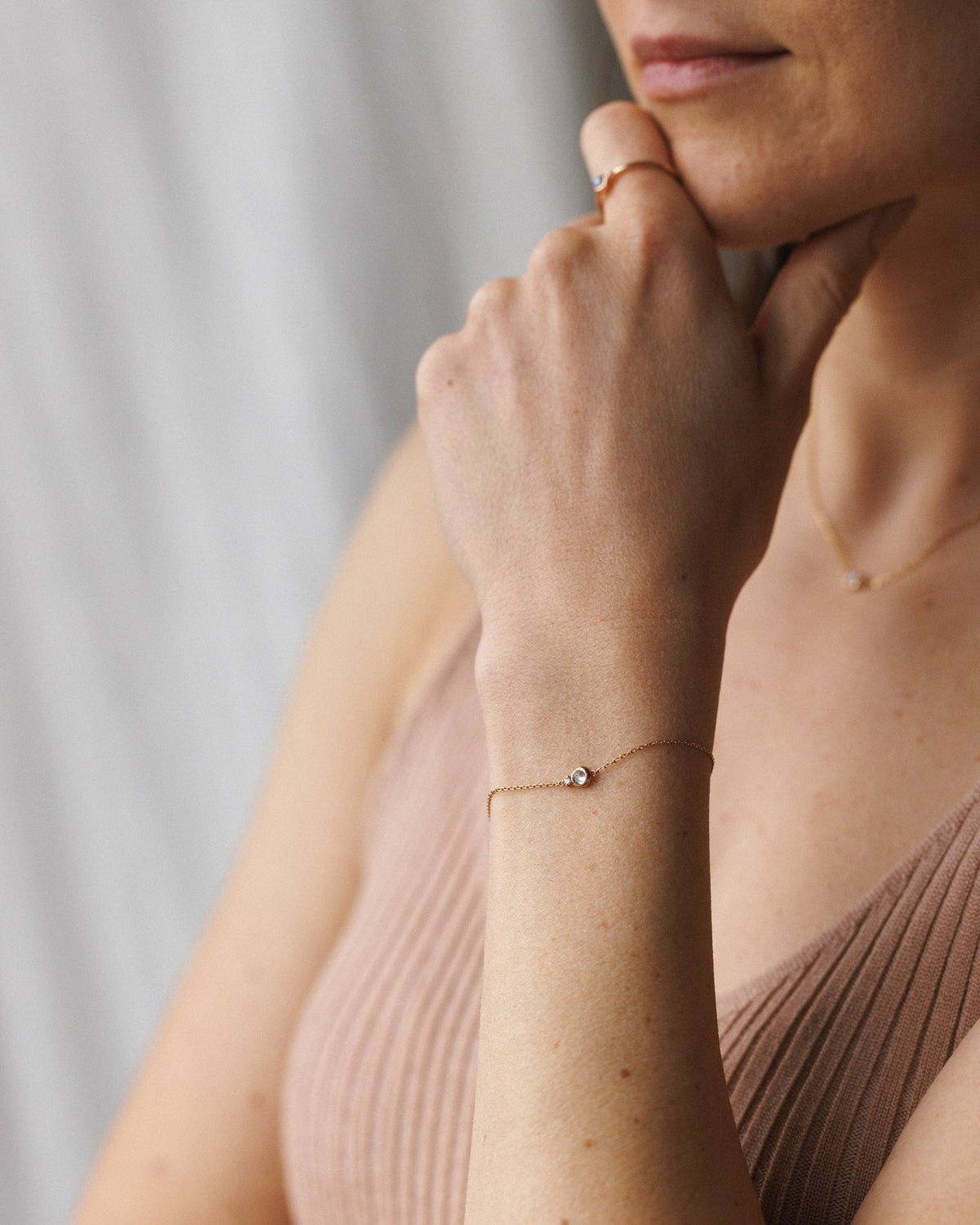 Solid Gold Moonstruck Bracelet