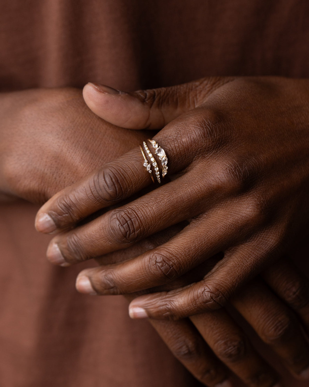 Fae White Sapphire Flow Ring