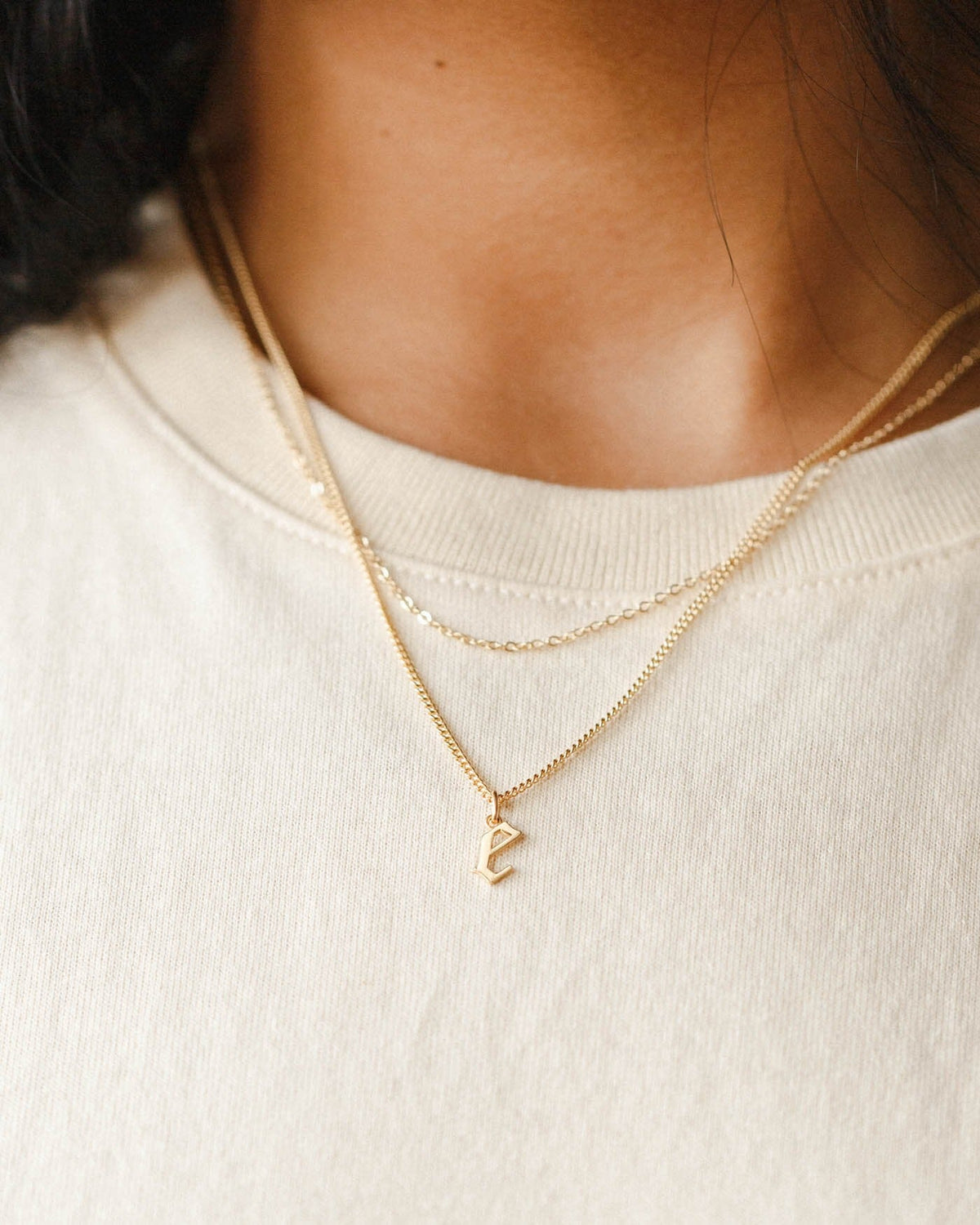 Gothic Initial Pendant