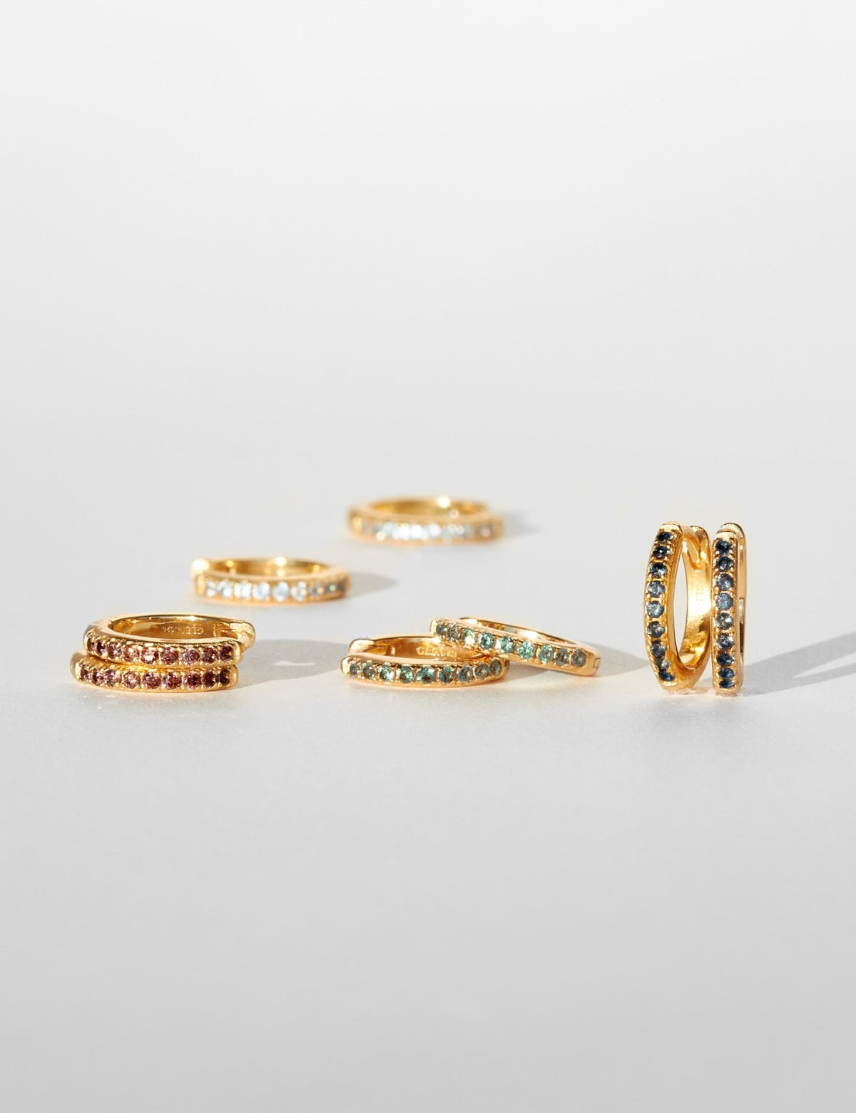 Aura Birthstone Huggie Hoops