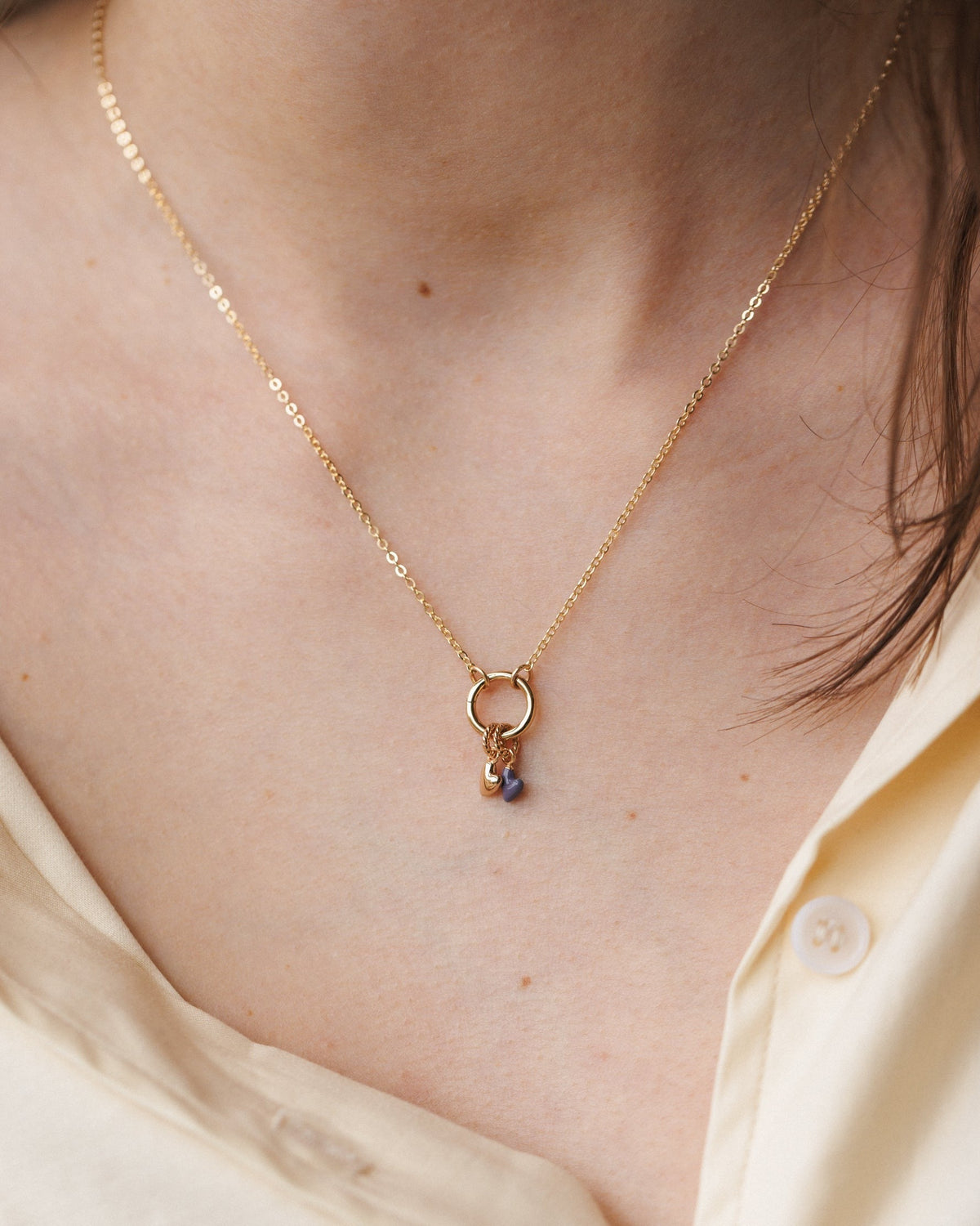 Aura Enamel Heart Charm