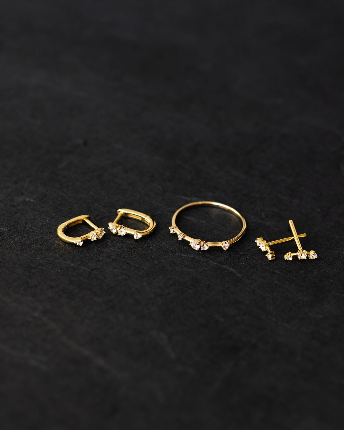 Astra White Sapphire Bar Studs