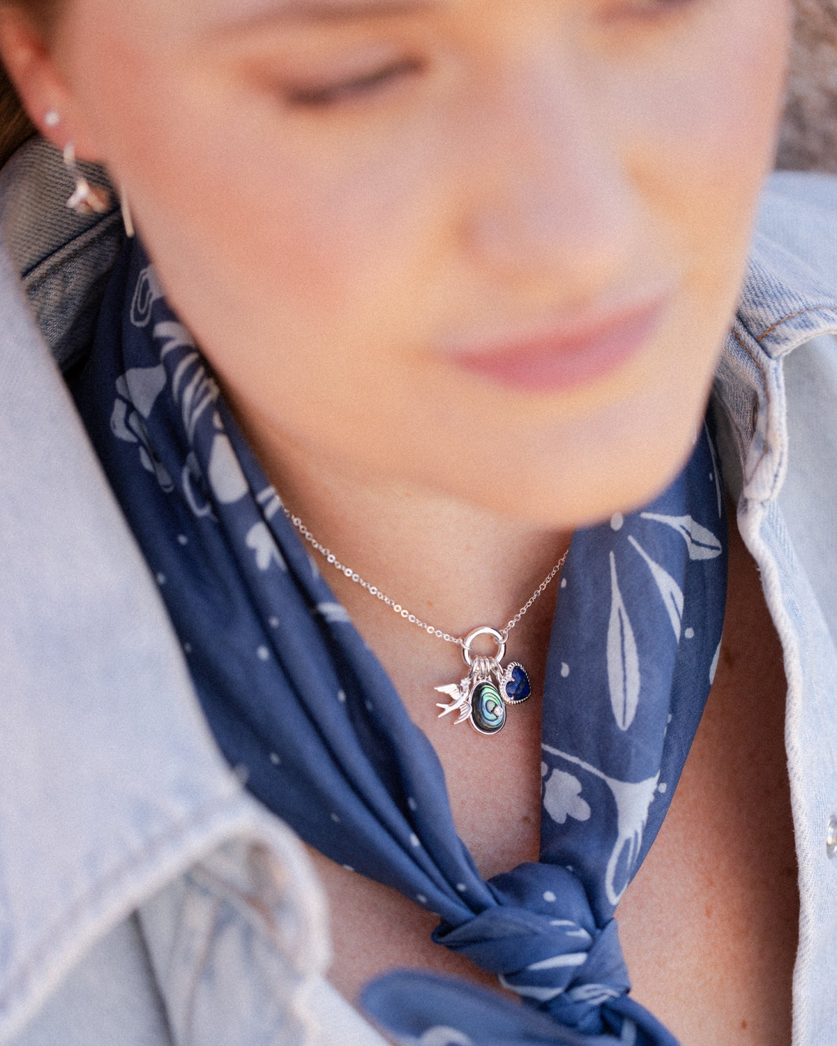 Silver Deliverer Charm Necklace