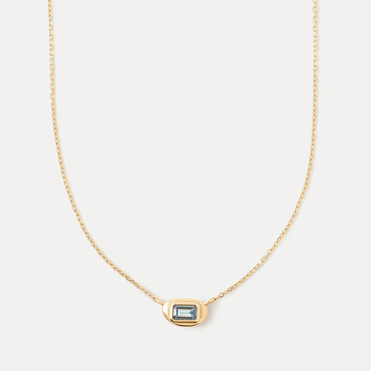 Solid Gold Lagoon Gem Necklace