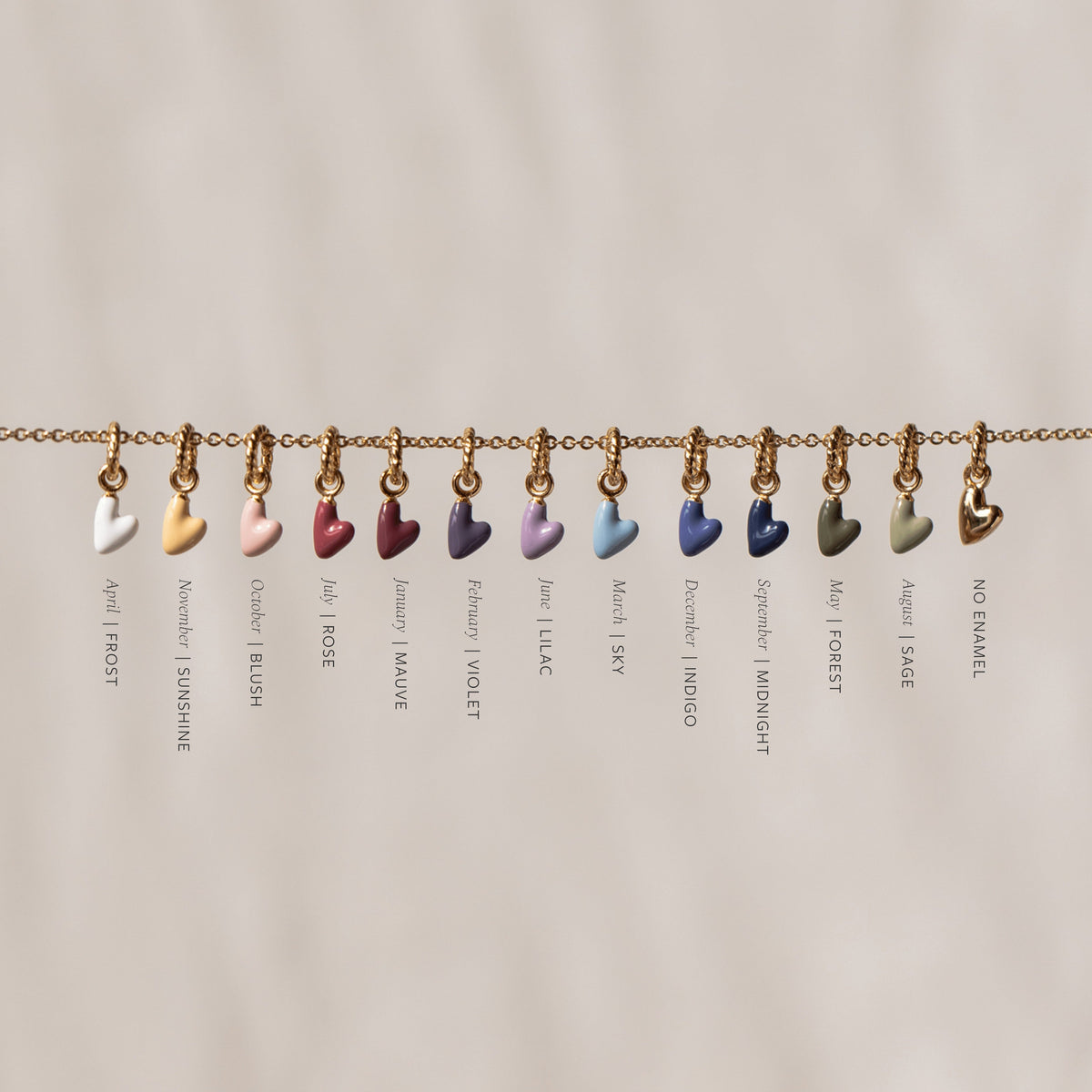 Aura Enamel Heart Charm