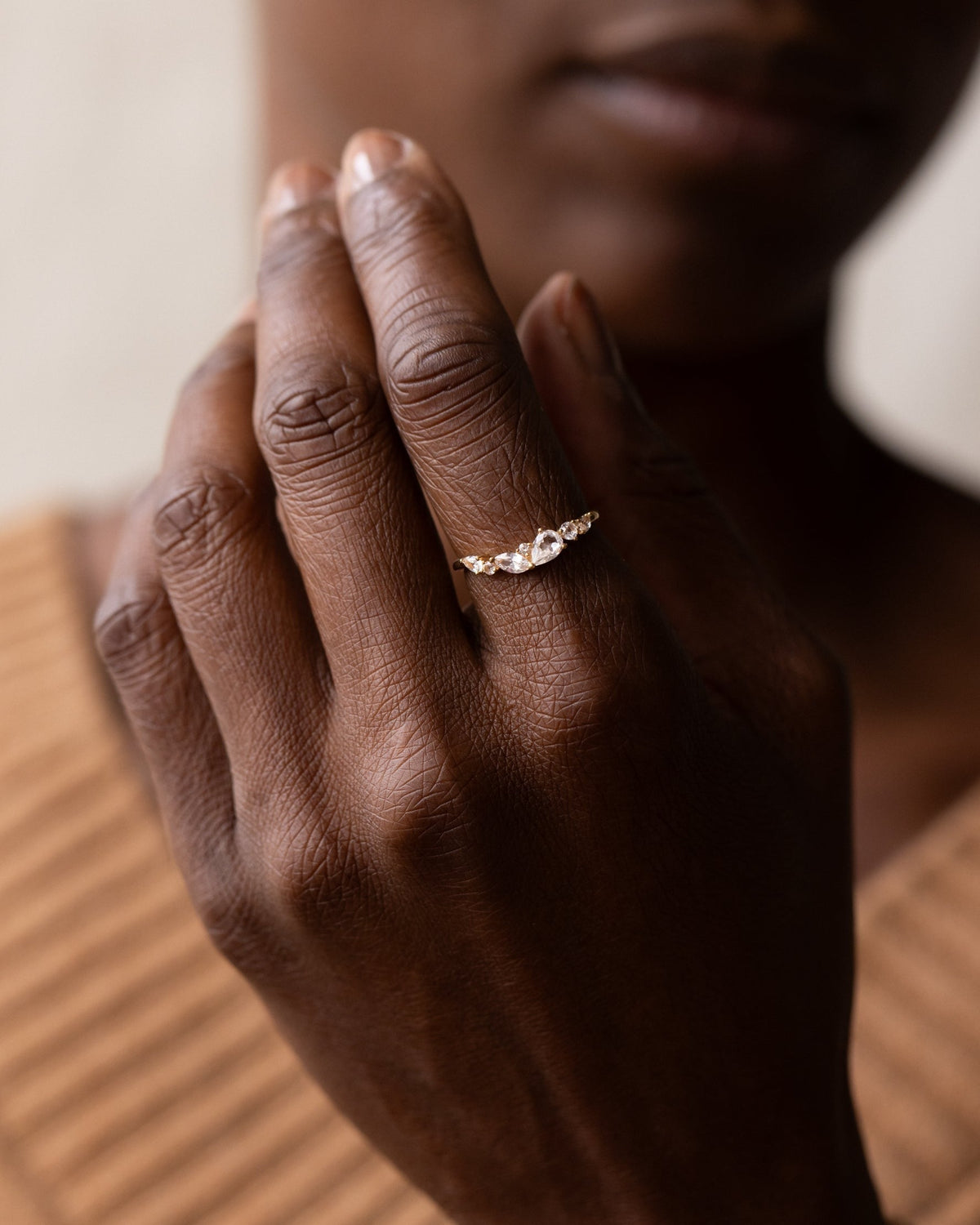 Fae White Sapphire Flow Ring